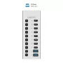 USB3.2 Gen1 -keskitin 10 porttia USB-A/C, virtakytkin