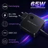 GaN 65W laturi USB C PD PPS 5V 21V 3A 3.25A