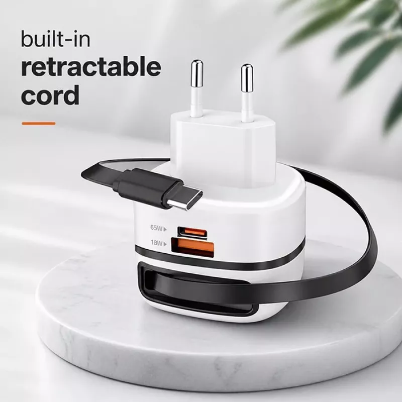 Laturi USB-C 65W GaN PPS 5V 20V 3A 3,25A