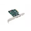 Verkkokortti PCI Express x1 -> 2x USB-C 3.2 Gen 2x1 LED Low Profile