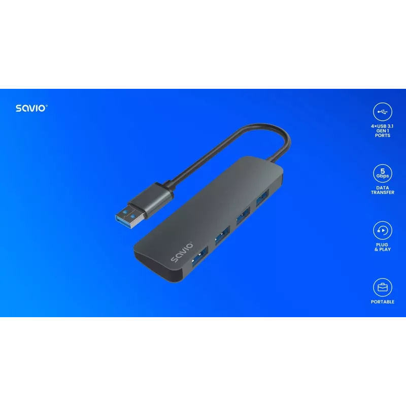 USB-keskitin AK053 USB 3.1 Gen.1 SAVIO