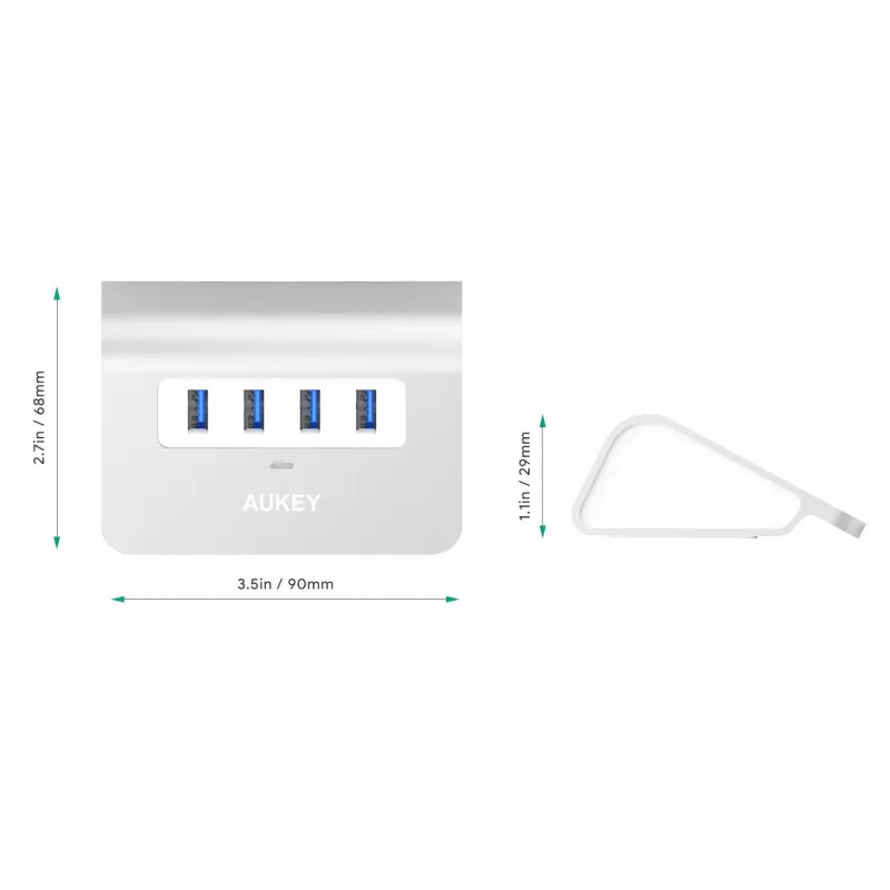 USB-keskitin CB-H5 alumiini | 4x USB 3.0 | 5 Gbit/s