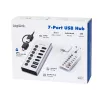 USB-keskitin USB 3.2 Gen1 7 porttia USB-A/C, virtakytkin