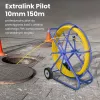 Extralink kaapelivetosukka Pilot 10 mm 150 m kuitu FRP, halk. 10 mm, p. 150 m, keltainen