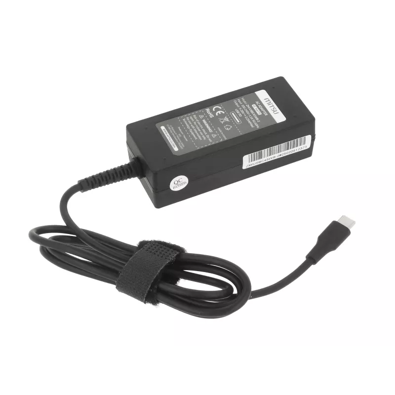 Kannettavan tietokoneen virtalähde 45W USB-C 5V-9V-12V-15V/3A, 20V/2,25A PD