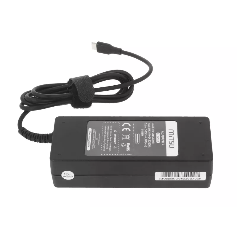 Kannettavan tietokoneen virtalähde 87W USB-C 5V-9V-12V-15V/3A, 20V/3,25A, 20,2V/4,3A PD