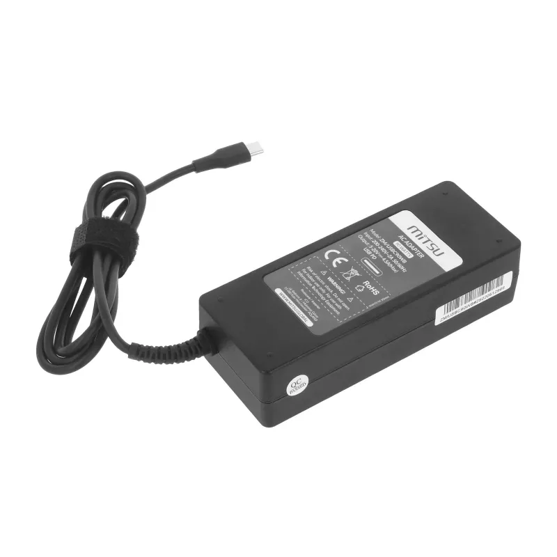 Kannettavan tietokoneen virtalähde 90W USB-C 5V-9V-12V-15V/3A, 20V/4.5A PD