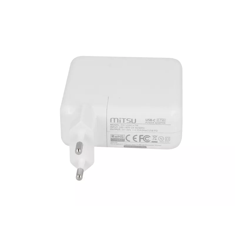 Kannettavan tietokoneen virtalähde 67W USB-C 5V-9V-12V-15V/3A, 20V/3.35A PD