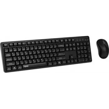 Rapoo 8150M Silent Multi-Mode näppäimistö-hiiri-sarja QWERTZ DE langaton musta