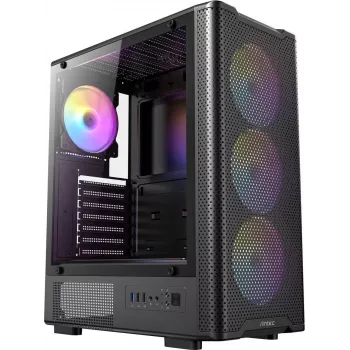 ANTEC VX-310 ARGB ATX, Micro-ATX, ITX Mid Tower pelitietokonekotelo, musta (0-761345-10232-2)