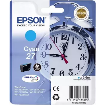 Epson muste/27 Alarm Clock 3,6 ml CY SEC (C13T27024022)