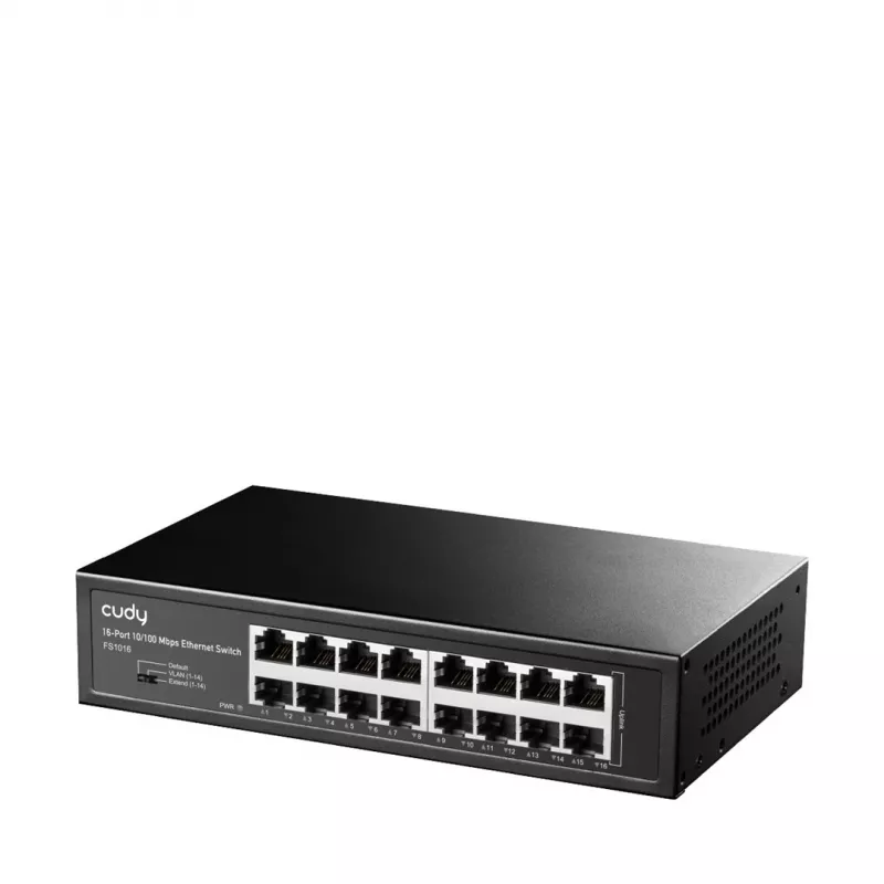 Cudy FS1016 verkkokytkin Fast Ethernet (10/100) musta