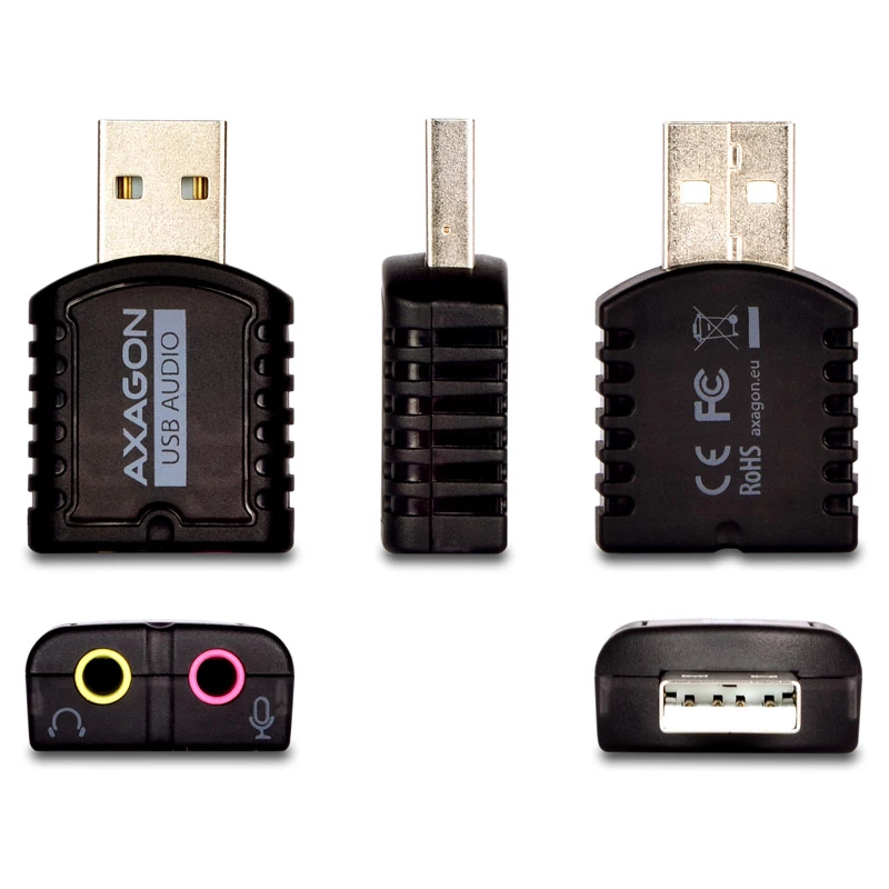 AXAGON ADA-10, USB 2.0 stereo-audio-miniadapteri