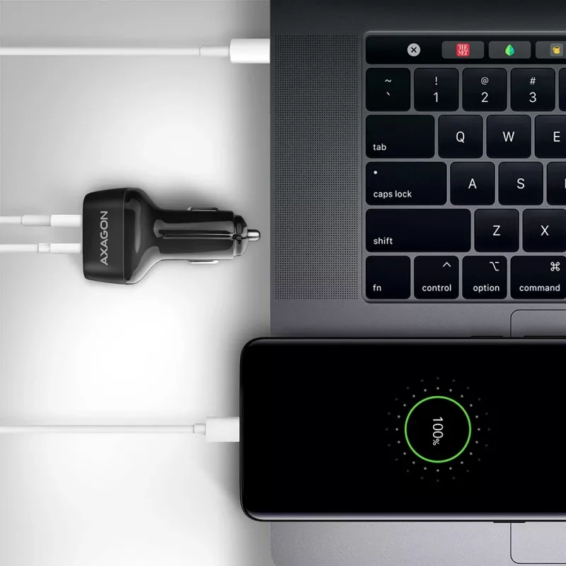 AXAGON PWC-PQ38 38W autolaturi 2x portti USB-A+C