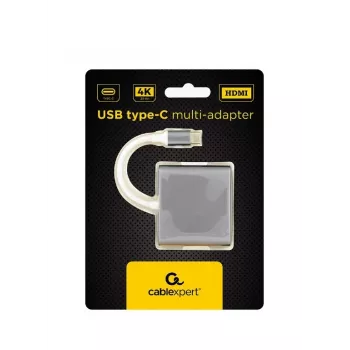 Gembird A-CM-HDMIF-02-SG USB-näytönohjainadapteri 3840 x 2160 pikseliä harmaa