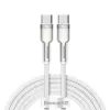 Kaapeli USB-C–USB-C Baseus Cafule, 100W, 2m (valkoinen)