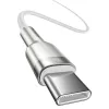 Kaapeli USB-C–USB-C Baseus Cafule, 100W, 2m (valkoinen)