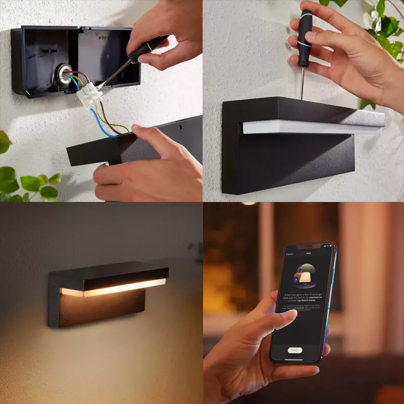 Philips Hue Nyro White & Cool Amb. seinävalaisin 1000lm musta