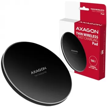 AXAGON WDC-P10T ohut langaton pikalatausalusta, Qi 5/7,5/10 W, Micro-USB