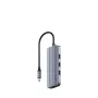 Cudy UH606 USB-keskitin USB 3.2 Gen 1 (3.1 Gen 1) Type-C 5000 Mbit/s harmaa, hopea