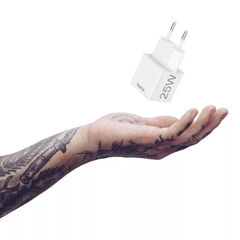 Hama 00201652 laturi 220V USB-C PD/Qualcomm 25W valkoinen
