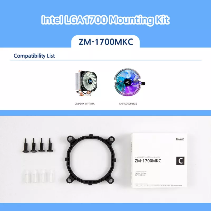 Zalman ZM-1700MKC - päivityssarja prosessorijäähdyttimelle - (LGA1200, LGA1700)