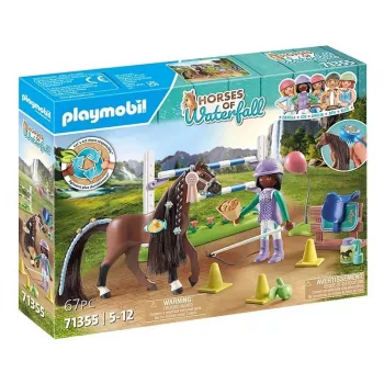 Figuurisarja hevoset 71355 Zoe ja Blaze esteineen