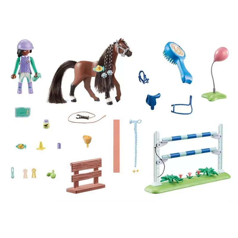Figuurisarja hevoset 71355 Zoe ja Blaze esteineen