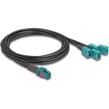 DeLOCK 90118 koaksiaalikaapeli 1 m Mini FAKRA Z 4 x FAKRA Z musta - sininen (90118)