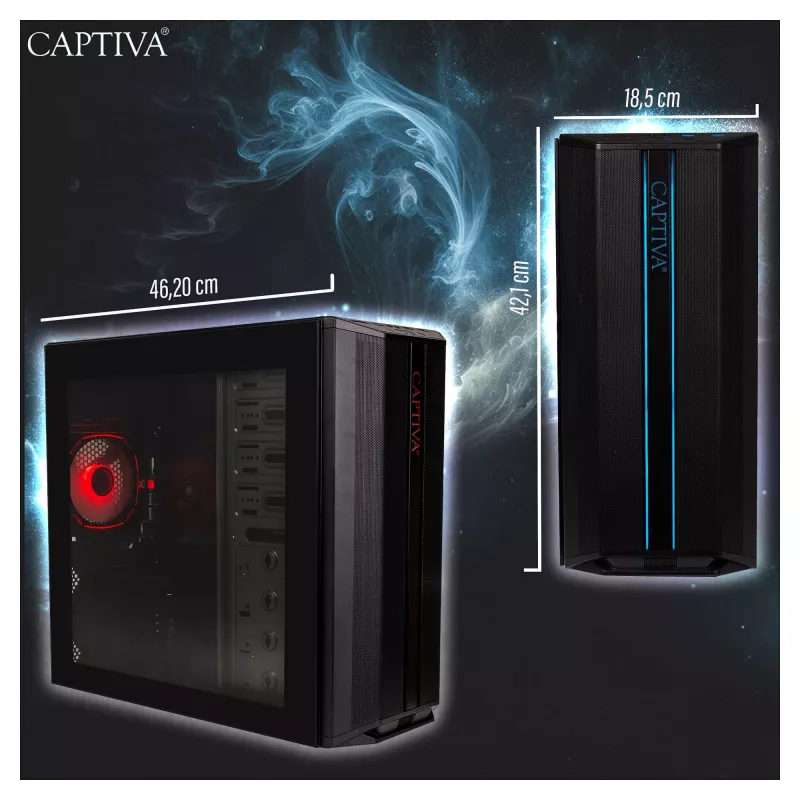 Captiva Advanced Gaming PC R92-707 AMD Ryzen 5 5500, 16GB RAM, 500GB SSD, GeForce RTX 5060 (8GB GDDR7), oOS