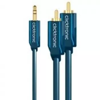 MP3-sovitinkaapeli (3,5 mm:n kuulokeliitin / 2x RCA-liitin) – 5,0 m lisäsovitin MP3-soittimille, iPodeille ja älypuhelimille