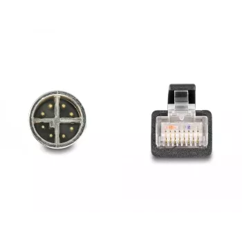 DeLOCK 60077 kaapelisovitin M12 RJ-45 musta - turkoosi (60077)