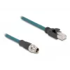 DeLOCK 60077 kaapelisovitin M12 RJ-45 musta - turkoosi (60077)