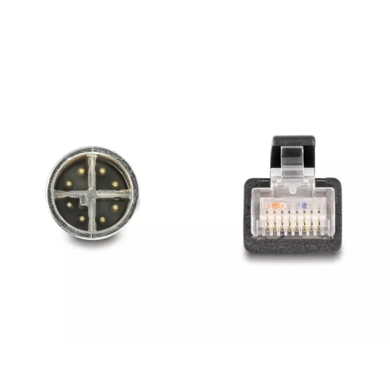 DeLOCK 60077 kaapelisovitin M12 RJ-45 musta - turkoosi (60077)