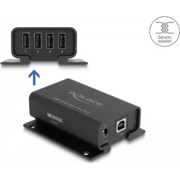 DeLOCK 64226 sarjaporttimuunnin/toistin/eristin USB 2.0 musta (64226)