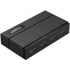 UNITEK Y-HB03001 USB-keskitin USB 3.2 Gen 1 (3.1 Gen 1) Type-B 5000 Mbit/s musta