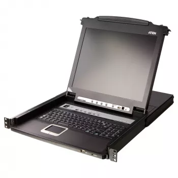 ATEN CL5708MW 43cm leveä LCD KVM-kytkin, USB-PS/2, VGA, 8 porttia, UK-asettelu