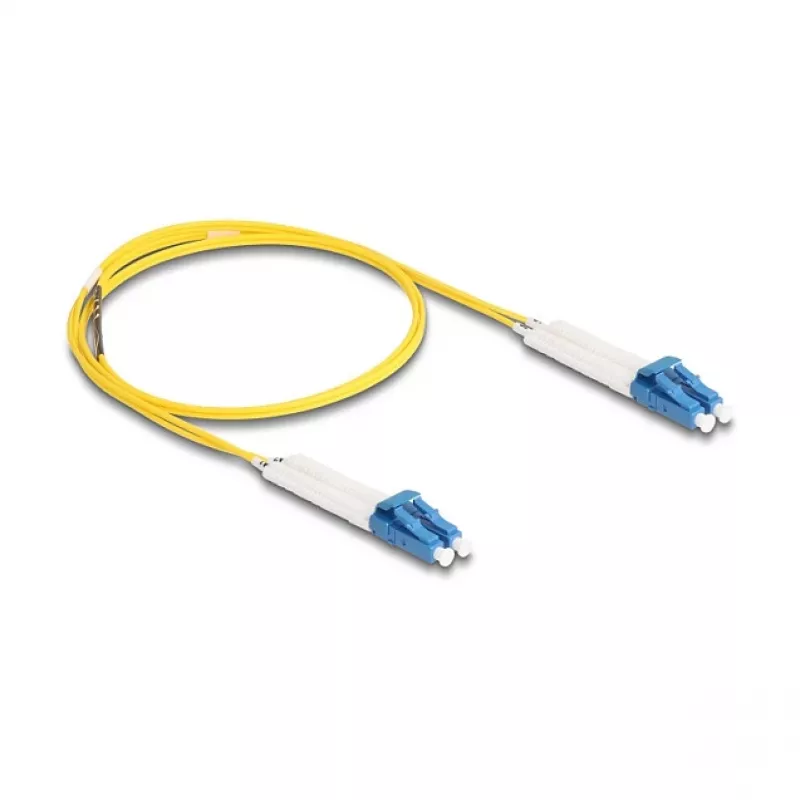 Delock kuitu-kaapeli LC Duplex LC Duplexiin Singlemode OS2 kulmattava 1 m
