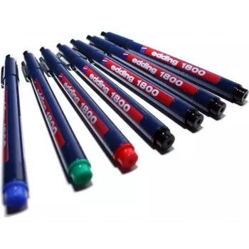 Edding 1800 Profipen – korkillinen geelikynä – punainen – sininen – muovi – 0,7 mm – metalli (4-180007002)