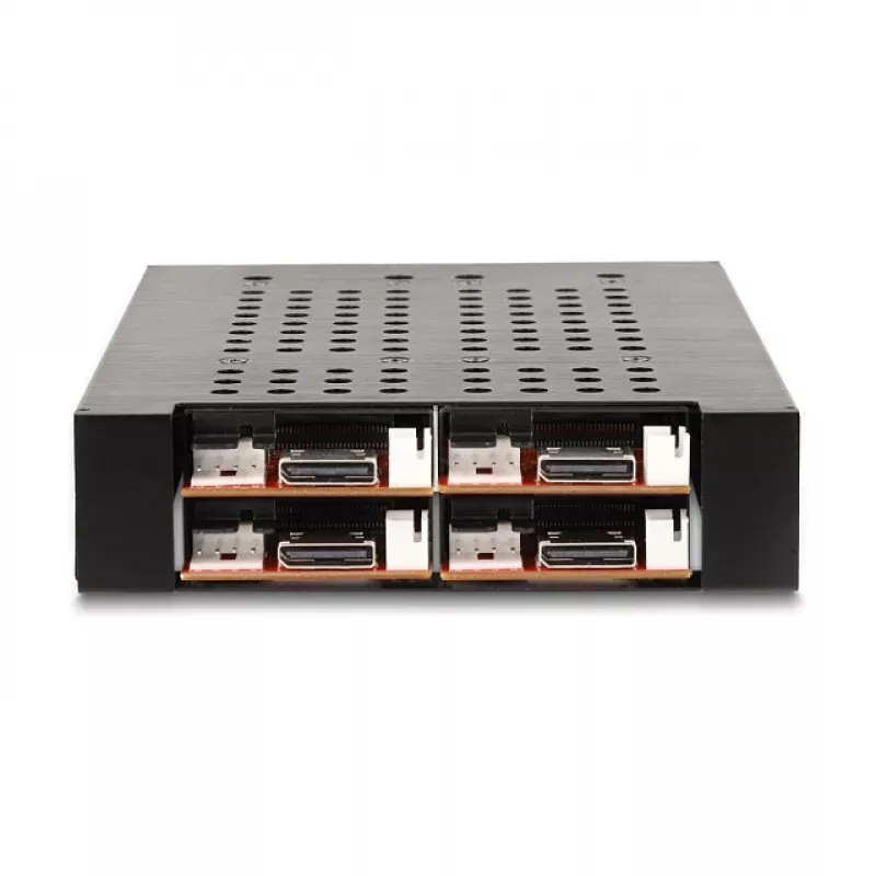 Delock 3.5 vaihtokehys 4x M.2 NVMe SSD:lle OcuLink SFF-8612 -liitännällä (47111)