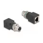 Delock M12-adapteri X-koodattu 8-pin liitin RJ45-liittimeen suora