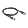 Delock M12-kaapeli D-koodattu 4-pin pistoke liittimeen PVC 1 m