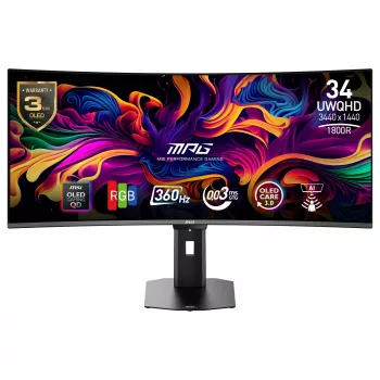 MSI MPG 341CQRDE QD-OLED X36 pelinäyttö - 360Hz, 0,03ms GtG