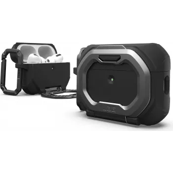 UAG Urban Armor Gear Monarch kotelo | Apple AirPods Pro 3 | musta/hopea | 104131114034 (104131114034)
