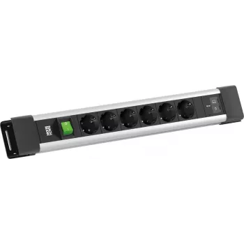 BACHMANN CONNECTUS 6xCEE7/3 1x kytkin, 1xUSB C/C 65W L=2,0m CEE7/7 harmaa (BM0022776)