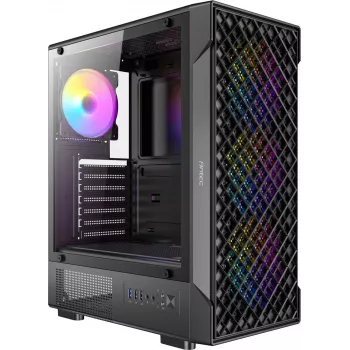 ANTEC VX-320 ARGB ATX, Micro-ATX, ITX Mid Tower -pelikotelko, musta (0-761345-10234-6)