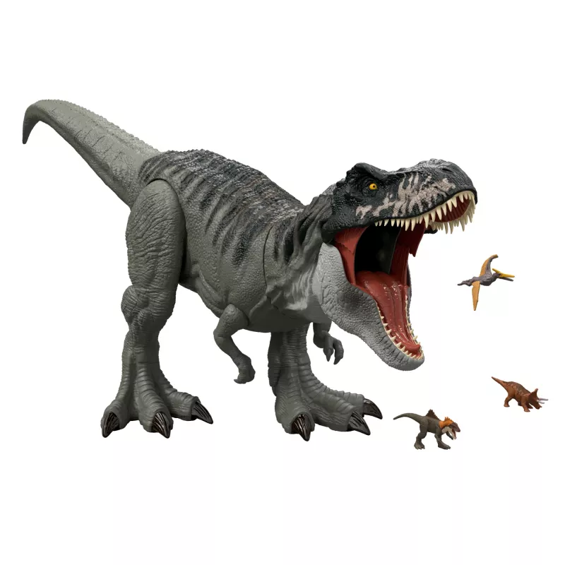 Jurassic World Rebirth Super Colossal Tyrannosaurus Rex -toimintahahmo, T-Rex dinosaurusten elokuvalelu