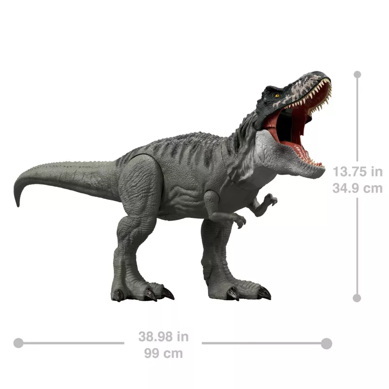 Jurassic World Rebirth Super Colossal Tyrannosaurus Rex -toimintahahmo, T-Rex dinosaurusten elokuvalelu