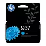 HP 937 syaani alkuperäinen mustekasetti, vakiokapasiteetti, syaani, 1 kpl, 800 sivua, yksittäispakkaus