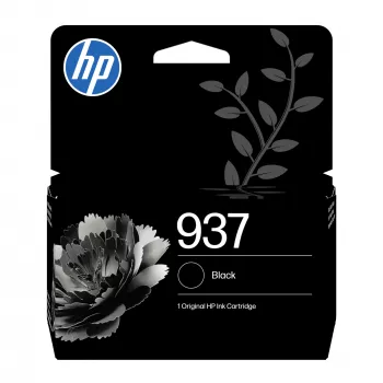 HP 937 musta alkuperäinen mustekasetti, vakiokapasiteetti, musta, 1 kpl, 1250 sivua, yksittäispakkaus
